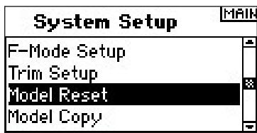 SPEKTRUM DX8 - To Access the Model Reset Function - 1