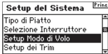 SPEKTRUM DX8 - Per accedere alla funzione di setup della modalità F - 1