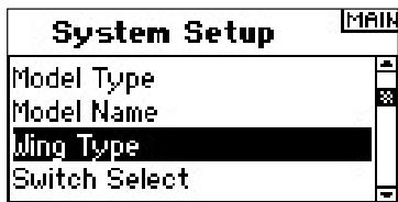 SPEKTRUM DX8 - To Access the Wing Type Function - 1