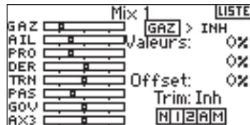SPEKTRUM DX8 - Accès aux mixages programmables (1 à 6) - 2
