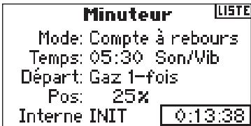 SPEKTRUM DX8 - Réinitialisation du chronomètre interne (internal timer) - 1