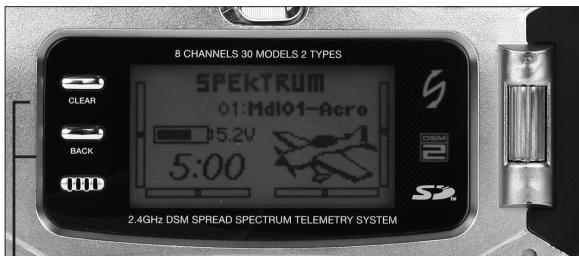 SPEKTRUM DX8 - Accès direct à model select (sélection du modèle) - 1