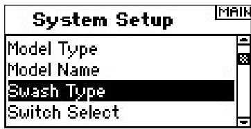 SPEKTRUM DX8 - To Access the Swash Type Function - 1