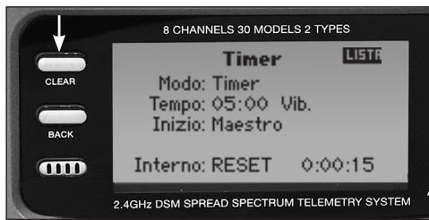 SPEKTRUM DX8 - Per resettare il timer interno - 2