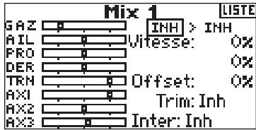 SPEKTRUM DX8 - Accès aux mixages programmables (1 à 6) - 2