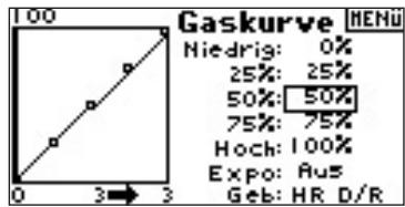 SPEKTRUM DX8 - Einstellen der Kurve - 1