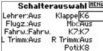 SPEKTRUM DX8 - Programmierung der Schalterauswahl - 2
