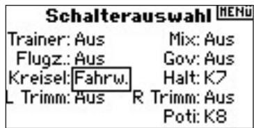 SPEKTRUM DX8 - Programmierung der Schalterfunktionen - 2