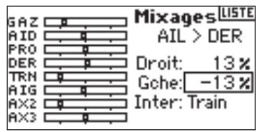 SPEKTRUM DX8 - Réglage des taux de aileron to rudder mix (mixage aileron/direction) - 1