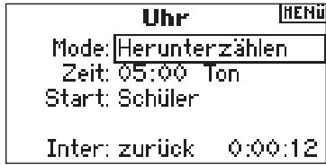 SPEKTRUM DX8 - Programmieren der Uhr/Timer - 3