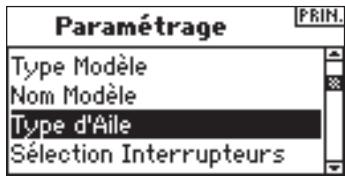 SPEKTRUM DX8 - Accès à la fonction wing type (type d'aile) - 1
