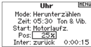 SPEKTRUM DX8 - Programmierung einer Gasknuppel Stellung (Nur wenn Gas Start ausgewählt wurde) - 1