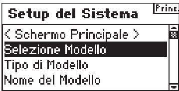 SPEKTRUM DX8 - Per accederere alla funzione Sezione Modellotramite la modalità Sistema - 1