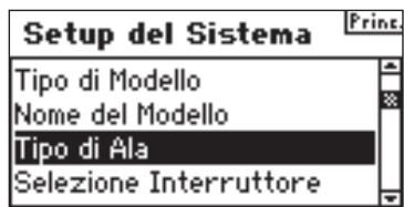 SPEKTRUM DX8 - Per accederere alla funzione del setup di sistema nella lista del setup di sistema - 1