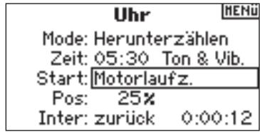 SPEKTRUM DX8 - Auswahl der Timer / Uhr Startmethode - 1