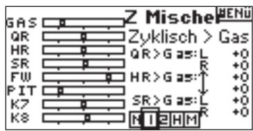 SPEKTRUM DX8 - Zuordnung des Z Mischer zu einem Flugzustand - 1