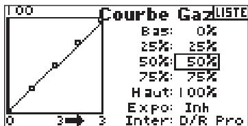 SPEKTRUM DX8 - Réglage de la courbe - 1