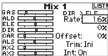 SPEKTRUM DX8 - Regolare i tassi di mix programmabili - 1