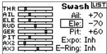 SPEKTRUM DX8 - To adjust a Swashplate Value - 1