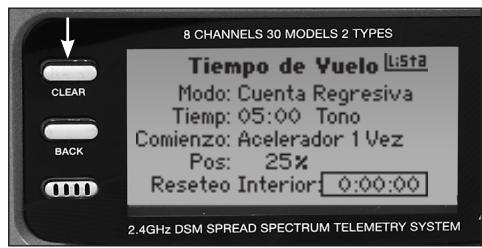 SPEKTRUM DX8 - Resetear el temporizador interno - 2