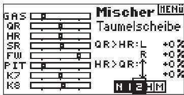 SPEKTRUM DX8 - Zuordnung des Taumelscheiben Mischer zu einem Flugzustand - 1