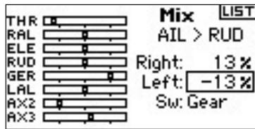 SPEKTRUM DX8 - Adjusting Aileron to Rudder Mix Rates - 1
