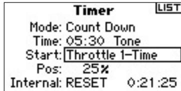 SPEKTRUM DX8 - To Select the Timer Start Method - 1