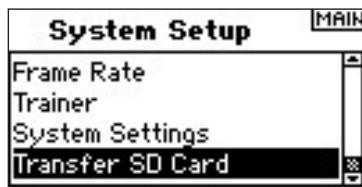 SPEKTRUM DX8 - To Access the Transfer SD card Function - 1