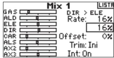 SPEKTRUM DX8 - Regolare i tassi di mix programmabili - 2