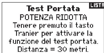 SPEKTRUM DX8 - Per accedere alla schermata del test del raggio d'azione - 2