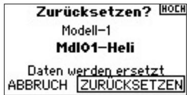 SPEKTRUM DX8 - So wahlen Sie die Modell zurücksetzen Funktion aus - 2