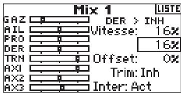 SPEKTRUM DX8 - Réglage des taux des mixages programmables - 2