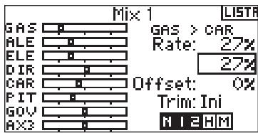 SPEKTRUM DX8 - Regolare i tassi di mix programmabili - 2