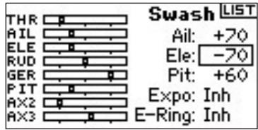 SPEKTRUM DX8 - To adjust a Swashplate Value - 2