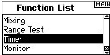 SPEKTRUM DX8 - To Access the Timer Screen - 1