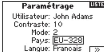 SPEKTRUM DX8 - Pour sélectionner une région - version EU uniquement - 1