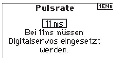 SPEKTRUM DX8 - Programmierung der Pulsratenfunktion - 2