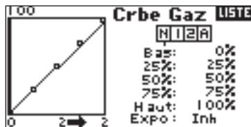 SPEKTRUM DX8 - Programmation des throttle curves (courbes des gaz) - 2