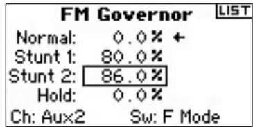 SPEKTRUM DX8 - Adjusting the Governor Values - 1