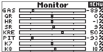 SPEKTRUM DX8 - Das Monitordisplay - 2