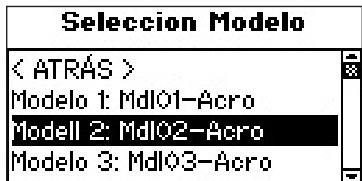 SPEKTRUM DX8 - Acceso a la funciona Selectacionar Modelo a工程技术 del Modelo Sistema - 2
