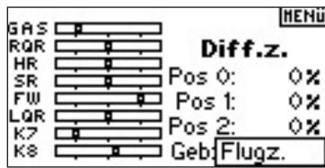SPEKTRUM DX8 - Das Differentialmenu - 3