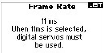 SPEKTRUM DX8 - To access the Frame rate Function - 2