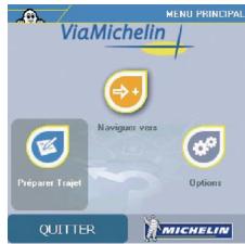 VIAMICHELIN NAVIGATION V4 - ViaMichelin Navigation : préparer un trajet - 1