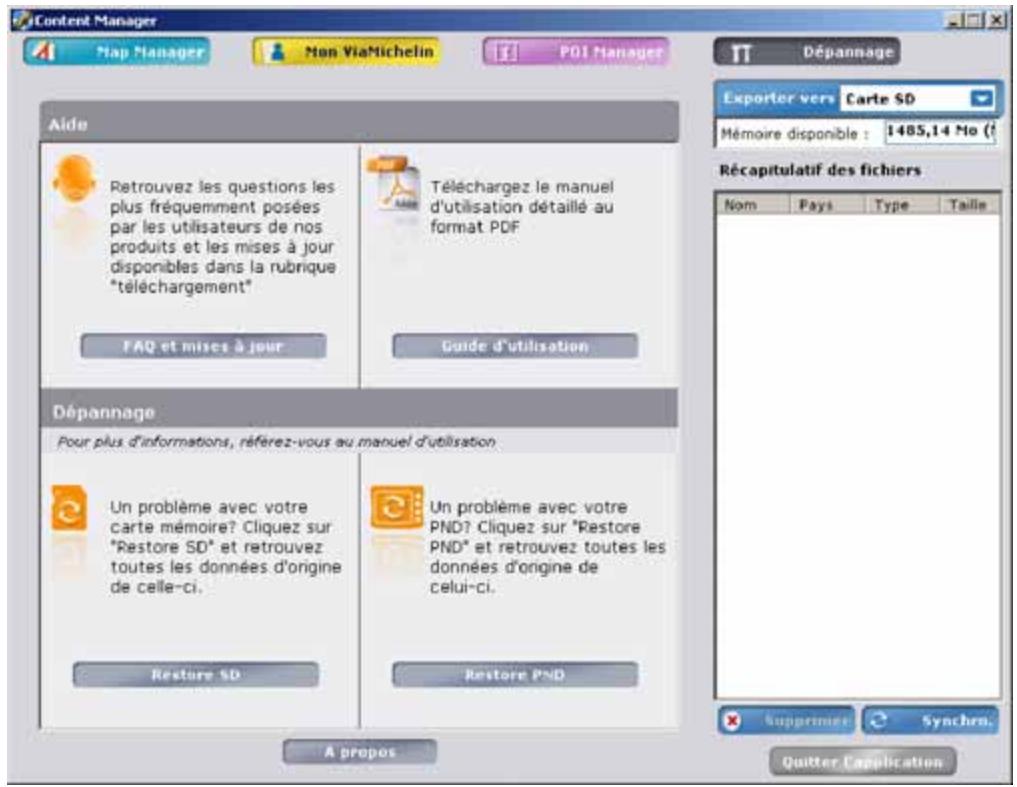 VIAMICHELIN NAVIGATION X-960 - Dépannage - 2