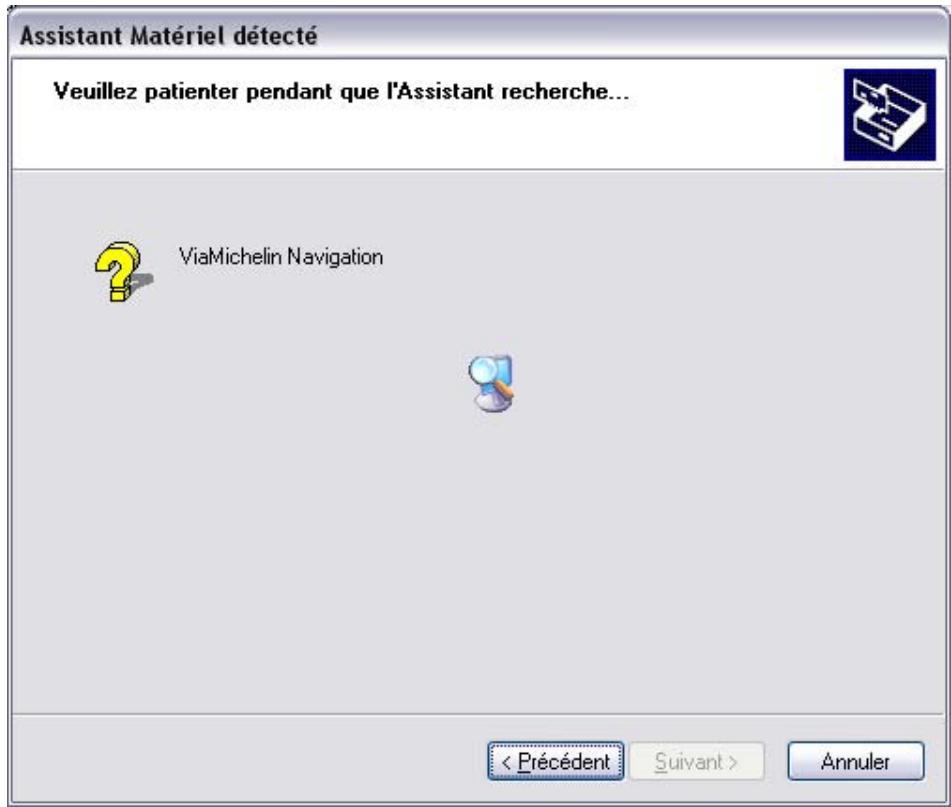 VIAMICHELIN NAVIGATION X-960 - Assistant d'ajout de nouveau matériel détecté - 2