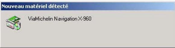 VIAMICHELIN NAVIGATION X-960 - Installation des pilotes sur windows 2000 - 1
