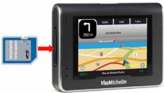 VIAMICHELIN NAVIGATION X-960 - Installation du logiciel préenregistré sur la carte SD - 1