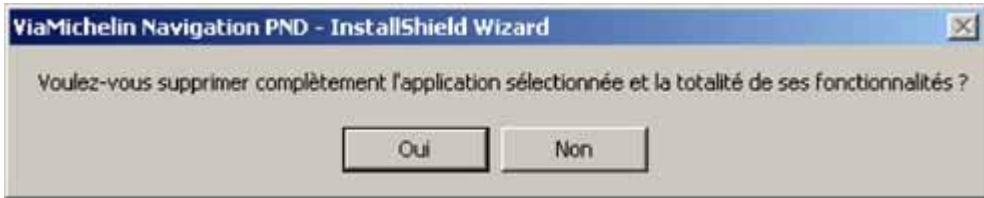 VIAMICHELIN NAVIGATION X-960 - Désinstallation des programmes - 2