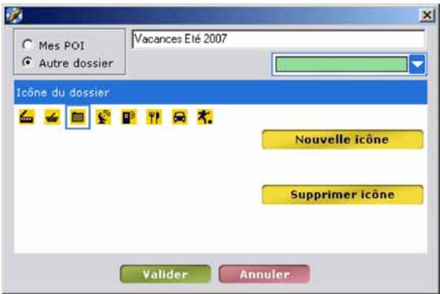 VIAMICHELIN NAVIGATION X-970T - Création d'un nouveau dossier - 2
